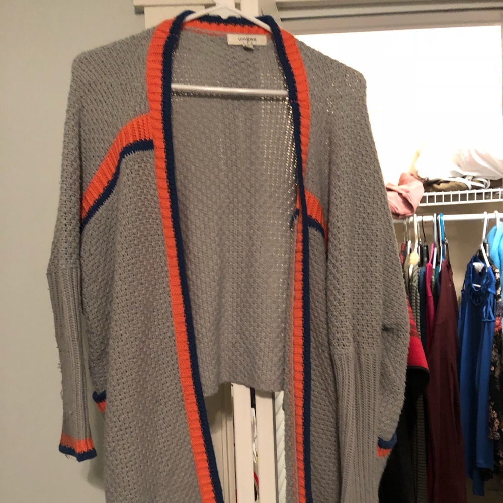 Gray asymmetrical sweater